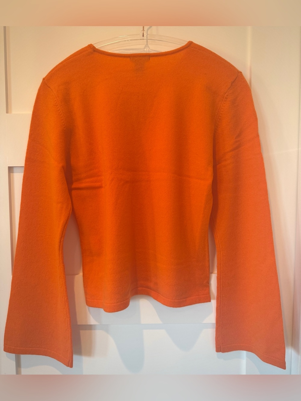 Ollie Five Five 100% Cashmere Orange Labrador Dog Sweater Women’s M NWT - Picture 6 of 9